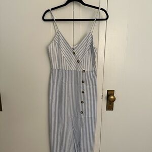 Striped Button-Down Dress